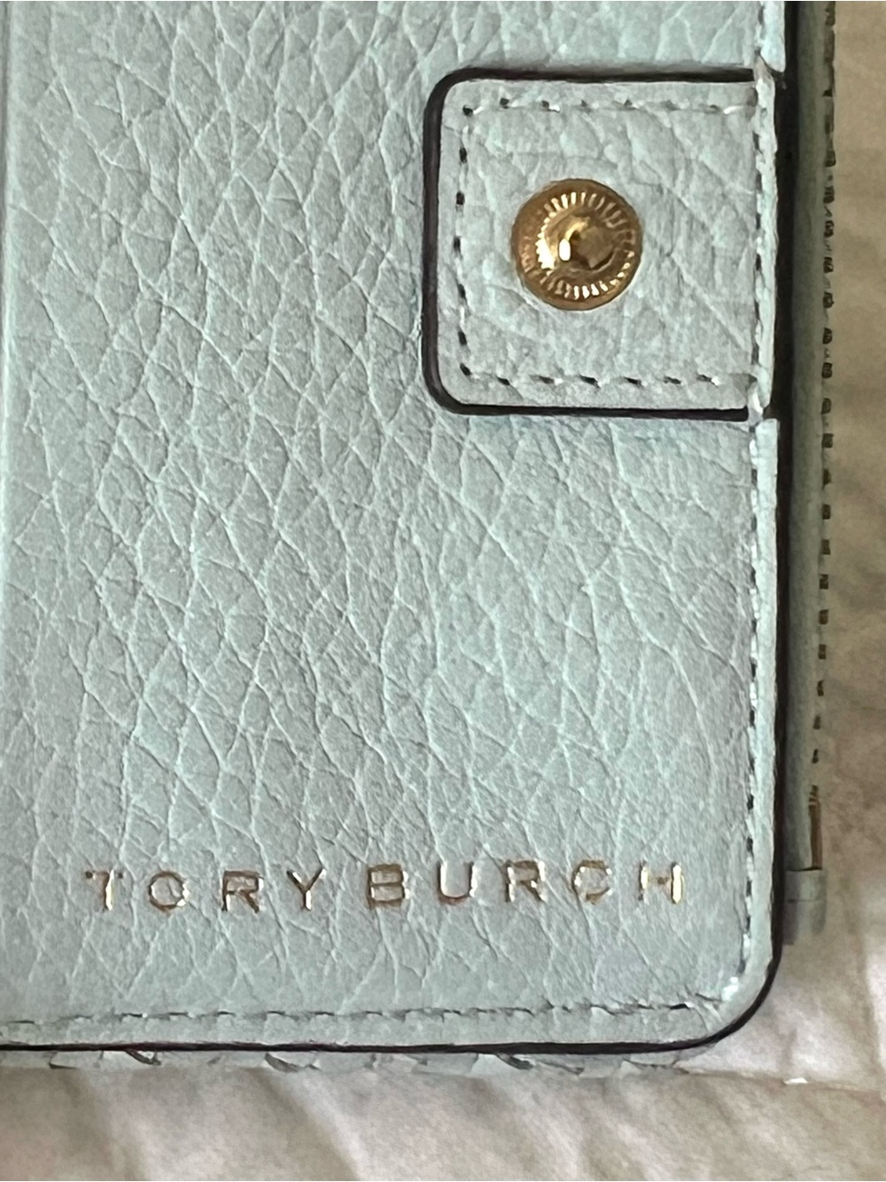 Tory Burch Taylor Mini Wallet Light Blue - Picture 9 of 10